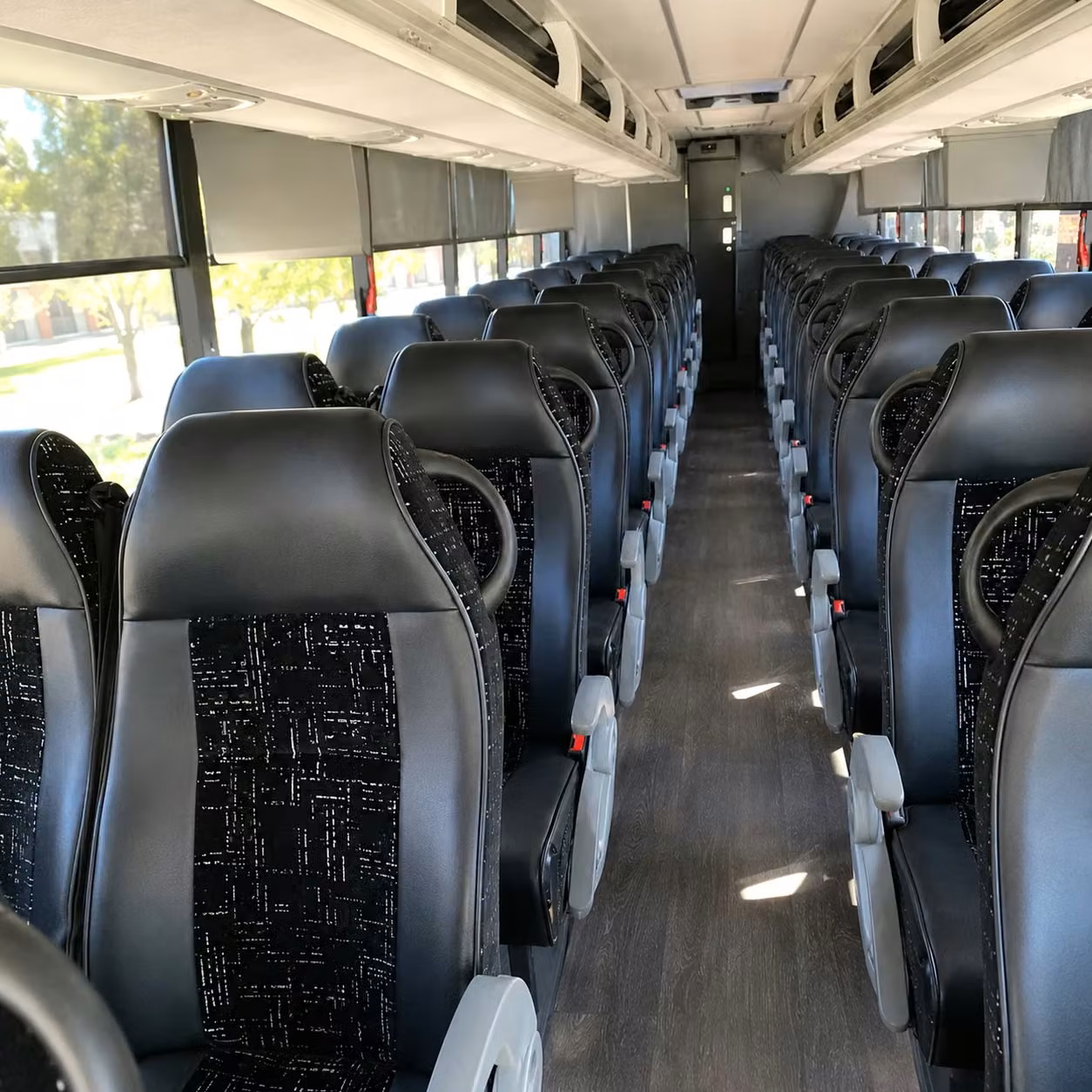 56 passenger charter bus interior